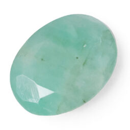 Emerald Faceted Oval Gemstone B769 | Crystal Factory