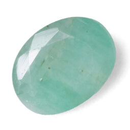 Emerald Faceted Oval Gemstone B769 | Crystal Factory