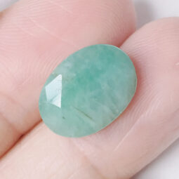 Emerald Faceted Oval Gemstone B770 | Crystal Factory