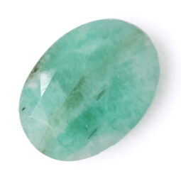 Emerald Faceted Oval Gemstone B772 | Crystal Factory