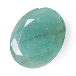 Emerald Faceted Oval Gemstone B773 | Crystal Factory