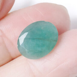Emerald Faceted Oval Gemstone B773 | Crystal Factory