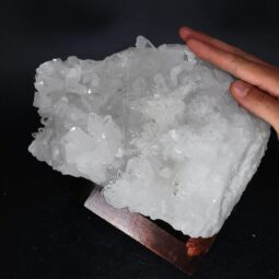 6.1kg Clear Quartz Cluster on Timber Stand 12cm J2187 5 Clear Quartz Cluster on Timber Stand 12cm J2187 | Crystal Factory