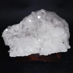 Clear Quartz Cluster on Timber Stand 12cm J2187 | Crystal Factory