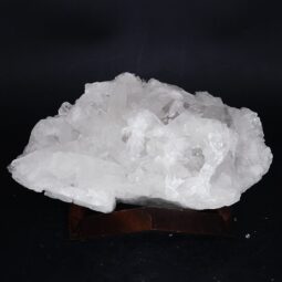 Clear Quartz Cluster on Timber Stand 12cm J2188 | Crystal Factory
