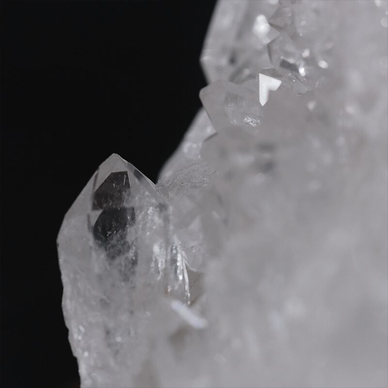 11.2kg Clear Quartz Cluster on Timber Stand 12cm J2192 5 Clear Quartz Cluster on Timber Stand 12cm J2192 | Crystal Factory