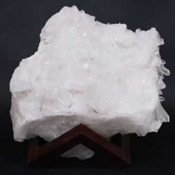 Clear Quartz Cluster on Timber Stand 12cm J2192 | Crystal Factory