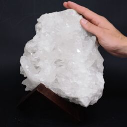 7.5kg Clear Quartz Cluster on Timber Stand 12cm J2193 8 Clear Quartz Cluster on Timber Stand 12cm J2193 | Crystal Factory