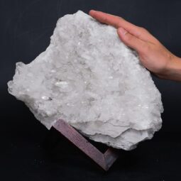 7.6kg Clear Quartz Cluster on Timber Stand 12cm J2196 8 Clear Quartz Cluster on Timber Stand 12cm J2196 | Crystal Factory