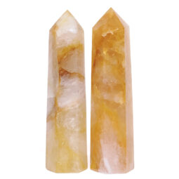 Madagascar Fire Quartz Terminated Point Set 2 Pieces B782 | Crystal Factory