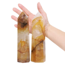 Madagascar Fire Quartz Terminated Point Set 2 Pieces B783 | Crystal Factory