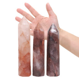 1.36kg Madagascar Strawberry Quartz Terminated Point Set 3 Pieces B777 5 Madagascar Fire Quartz Terminated Point Set 3 Pieces B777 | Crystal Factory