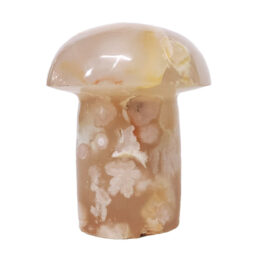 Madagascar Flower Agate Crystal Mushroom - Large | Crystal Factory