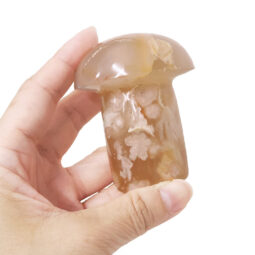 Madagascar Flower Agate Crystal Mushroom - Large | Crystal Factory
