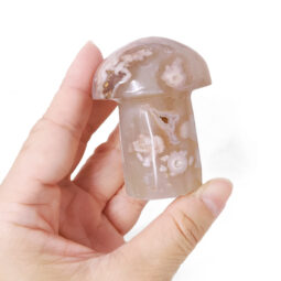 Madagascar Flower Agate Crystal Mushroom - Small | Crystal Factory