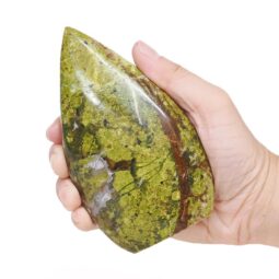 Madagascar Green Opal Teardrop Crystal Point (10.5cm-12cm) | Crystal Factory
