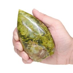 Madagascar Green Opal Teardrop Crystal Point (9cm-10cm) | Crystal Factory