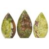 Madagascar Green Opal Teardrop Crystal Point Set 3 Pieces K1193 | Crystal Factory