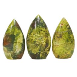 Madagascar Green Opal Teardrop Crystal Point Set 3 Pieces K1194 | Crystal Factory