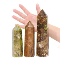 Madagascar Green Opal Terminated Point Set 3 Pieces B778 | Crystal Factory