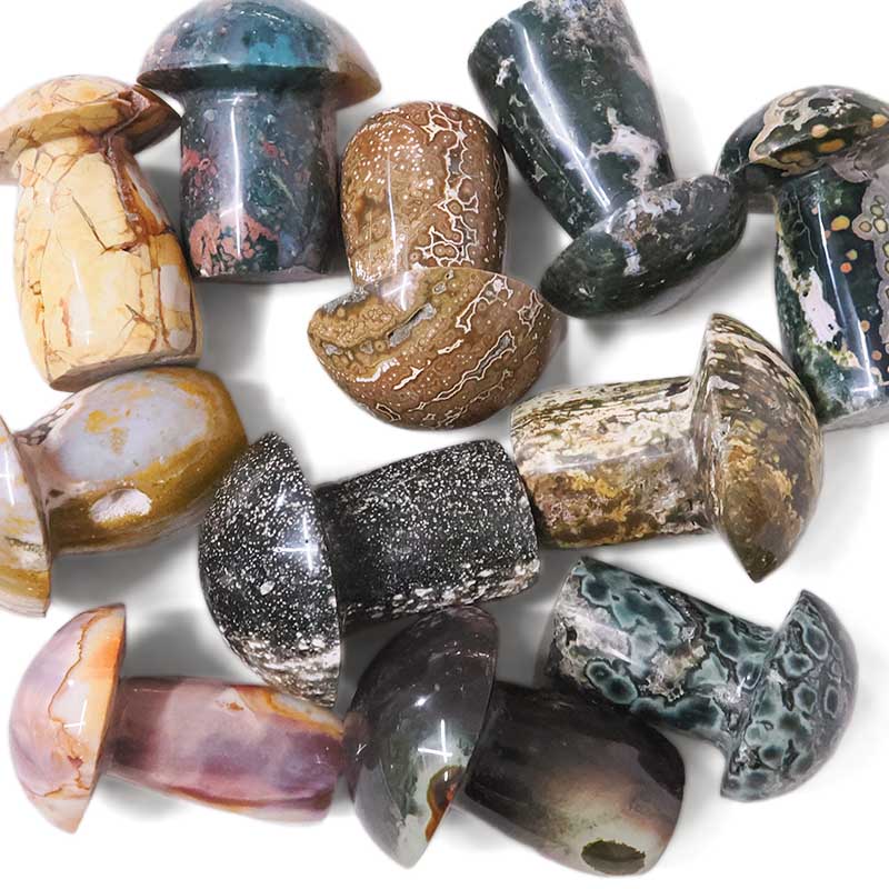 Madagascar Ocean Jasper Crystal Mushroom - Large 4 Madagascar Ocean Jasper Crystal Mushroom - Large | Crystal Factory