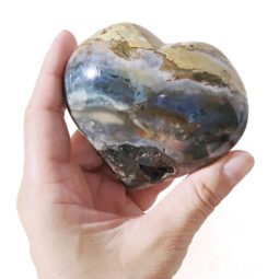 Madagascar Ocean Jasper Heart Crystal Stone | Crystal Factory