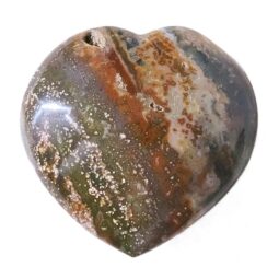 Madagascar Ocean Jasper Heart Stone (8cm-9cm) | Crystal Factory