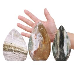 Madagascar Ocean Jasper Teardrop Crystal Point Set 3 Pieces K1199 | Crystal Factory
