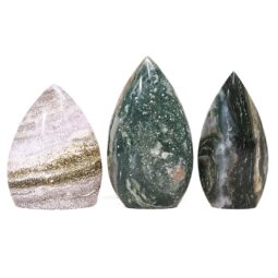 Madagascar Ocean Jasper Teardrop Crystal Point Set 3 Pieces K1199 | Crystal Factory