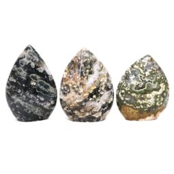 Madagascar Ocean Jasper Teardrop Crystal Point Set 3 Pieces K1200 | Crystal Factory