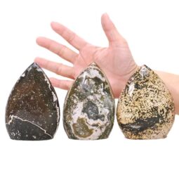 Madagascar Ocean Jasper Teardrop Crystal Point Set 3 Pieces K1201 | Crystal Factory