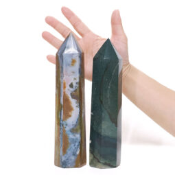 Madagascar Ocean Jasper Terminated Point Set 2 Pieces B784 | Crystal Factory