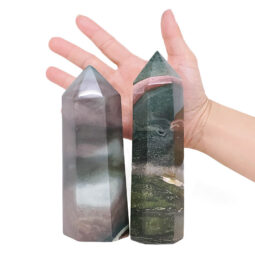 Madagascar Ocean Jasper Terminated Point Set 2 Pieces K1187 | Crystal Factory