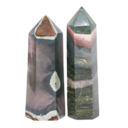 Madagascar Ocean Jasper Terminated Point Set 2 Pieces K1187 | Crystal Factory