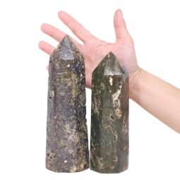 Madagascar Ocean Jasper Terminated Point Set 2 Pieces K1190 | Crystal Factory