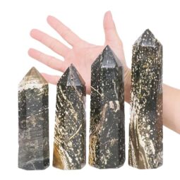 Madagascar Ocean Jasper Terminated Point Set 4 Pieces K1191 | Crystal Factory