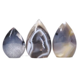 Madagascar Orca Agate Teardrop Crystal Point Set 3 Pieces K1197 | Crystal Factory