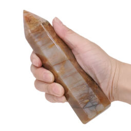 Madagascar Peach Moonstone Terminated Point | Crystal Factory