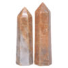 Madagascar Peach Moonstone Terminated Point Set 2 Pieces K1185 | Crystal Factory