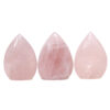 Madagascar Rose Quartz Teardrop Crystal Point Set 3 Pieces K1195 | Crystal Factory
