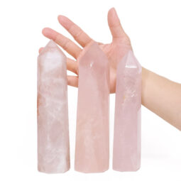 Madagascar Rose Quartz Terminated Point Set 3 Pieces B779 | Crystal Factory