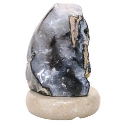Crystal Quartz River Agate Lamp - White LED Bulb N2256 | Crystal Factory