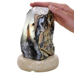 Crystal Quartz River Agate Lamp - White LED Bulb N2256 | Crystal Factory