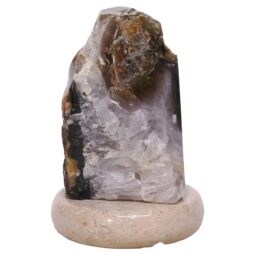 Crystal Quartz River Agate Lamp - White LED Bulb N2259 | Crystal Factory