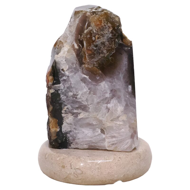 2.85kg Crystal Quartz River Agate Lamp - White LED Bulb N2259 3 Crystal Quartz River Agate Lamp - White LED Bulb N2259 | Crystal Factory