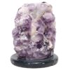 Amethyst Lamp on Marble Base - Purple LED Bulb N2268 | Crystal Factory