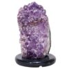 Amethyst Lamp on Marble Base - Purple LED Bulb N2269 | Crystal Factory