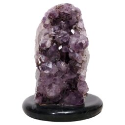 Amethyst Lamp on Marble Base - Purple LED Bulb N2271 | Crystal Factory