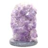 Amethyst Lamp on Marble Base - Purple LED Bulb N2273 | Crystal Factory