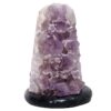Amethyst Lamp on Marble Base - Purple LED Bulb N2274 | Crystal Factory